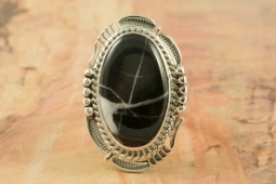 Genuine White Lightening Sterling Silver Ring